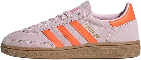 adidas Women's Handball Spezial Sneakers, Sandy Pink/Off White/Gum, Size 7.5 in Saudi Arabia