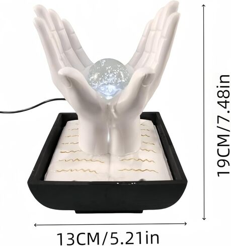 Indoor Water Fountain, Small Water Fountain Indoor, Indoor Water Feature with Desk Waterfall, Zen Table Top Fountains for Home Office Desk Decor, Mini Tabletop Fountains(White) in Saudi Arabia