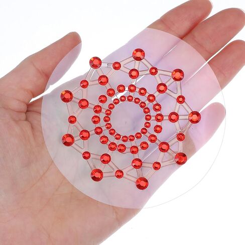 6 Pcs Rhinestone Pasties Crystal Glitter Pasties Nipple Covers Sexy Breast Covers Nipple Pastie Tassel Stickers Body Gems(Black White Red) in Saudi Arabia