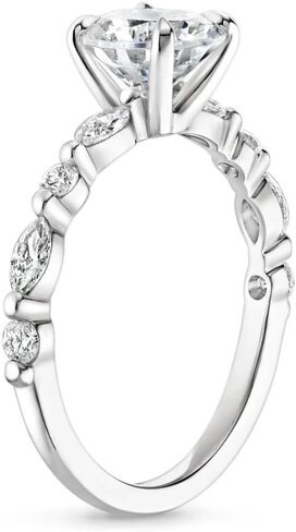 2.5 CT Marquise Cut Moissanite Wedding Ring Set For Women Engagement Bridal Ring Set Antique Alternating Solitaire 925 Silver 10K 14K 18K Solid Gold Anniversary Promise Gifts for Her in Kuwait