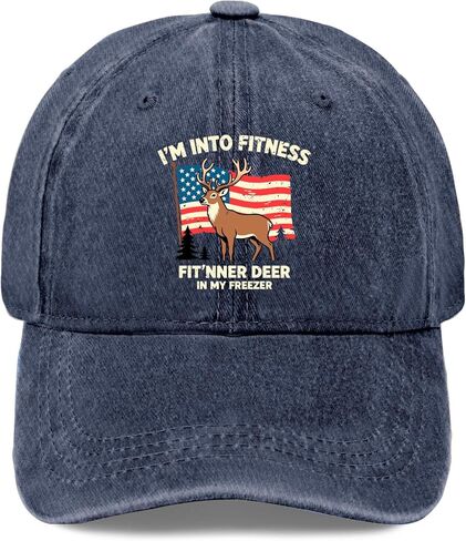 I'm Into Fitnesss Fit'ness Deer in My Freezer Hats for Women Trendy Washed in Kuwait