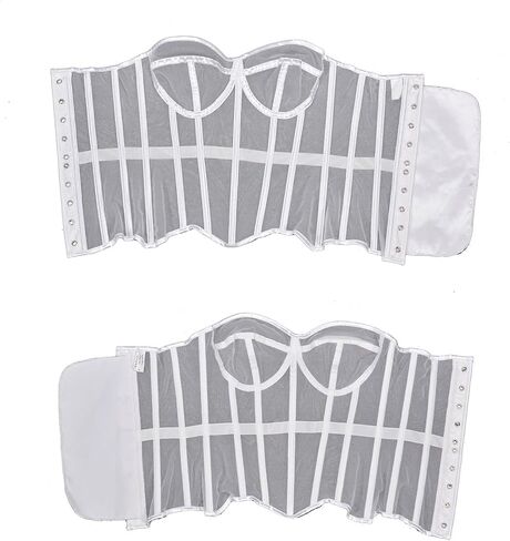 Waist Cincher Seethrough Bustier French Courtstyle Tanks Top Overbust Corset Girdle for Theme Event in Saudi Arabia