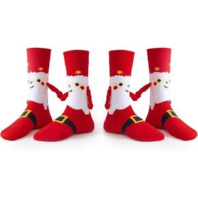 Christmas Magnetic Funny Holding Hands Socks for Couples, Christmas Gag Gifts, Unisex Adult New Year Gift in Saudi Arabia