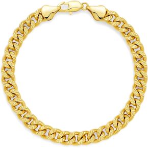 14K Gold Bracelets for Women & Men 6.5mm Cuban Chain Bracelet for Men Trendy Dainty Link Bracelets for Women Jewelry Gifts in Saudi Arabia