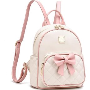 Mini Backpack for Girls Cute Bow Backpack Leather Small Backpack Purse for Women Teen Girl Gifts Trendy Stuff for Kids Pink in Saudi Arabia