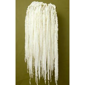 7Pcs Dried Amaranthus Hanging Flowers - 23" Ivory White Preserved Amaranthus for Wedding Arch, Table Centerpiece, Home Decor, Boho Party Arrangement in Saudi Arabia