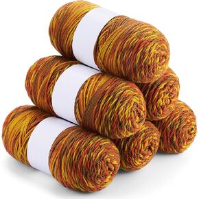 Timgle 6 Skeins Christmas Yarn Christmas Yarn for Crocheting Yarn for Crocheting Soft Each 141g/ 4.5 oz 273 Yard Crochet Yarn for Christmas Knitting Crocheting Gift Craft Project Assorted Starter in Kuwait