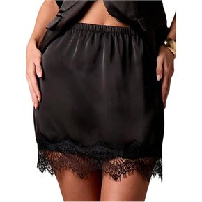 GORGLITTER تنورة قصيرة حريرية مزخرفة بالدانتيل Y2k من الساتان اللاسي على شكل حرف A تنانير قصيرة Coquette ملابس المهرجانات والحفلات الموسيقية in Kuwait