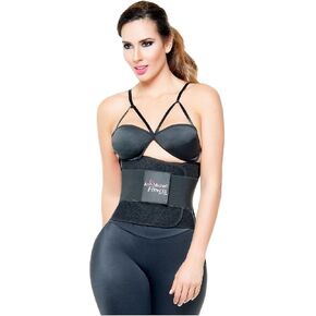 آن ميشيل 4025 حزام خصر للياقة البدنية من اللاتكس 38 - كبير، أسود in Kuwait