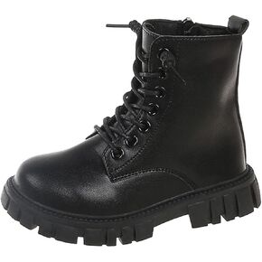 Boots for Girls Fashion Lace Up British Boots Fall Winter Casual Shoes Side Zipper Booties for Little Kid/Big Kid in Saudi Arabia
