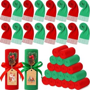 Hercicy 24 Pack Christmas Scarf Bulk Pashmina Shawls and Wrap Gift Set 79" x 28" Scarf Bulk with Pine Picks Red and Green Xmas Soft Scarves for Women Winter Holiday Present Wedding Favor in Saudi Arabia