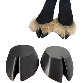 قطعتان من أحذية الحافر التنكرية، من الممكن صنعها بنفسك، مما يجعلها للحفلات ذات الفراء، واتفاقيات الأزياء التنكرية، والتقاط الصور ذات الطابع الخاص، والمزيد. أسود in Kuwait