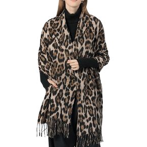 Women's Large Long Leopard-Print-Fringe Blanket-Scarf All Season Soft Warm Scarf Wrap Shawl Ladies Gifts 71"*28 in Saudi Arabia