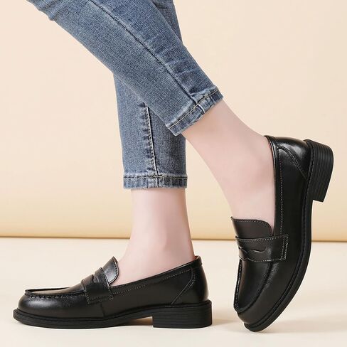 Penny Loafers for Women Non Slip Work Shoes for Women's Loafers & Slip-Ons Ladies Business Casual Shoes Driving Flats in Saudi Arabia