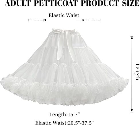Women's Petticoat Skirt Tulle Adult Tutu Puffy Skirt Ballet Dance Short Petticoats Dress Party Costume Multi-Layer Underskirt in Saudi Arabia