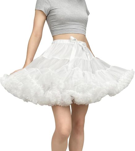 Women's Petticoat Skirt Tulle Adult Tutu Puffy Skirt Ballet Dance Short Petticoats Dress Party Costume Multi-Layer Underskirt in Saudi Arabia