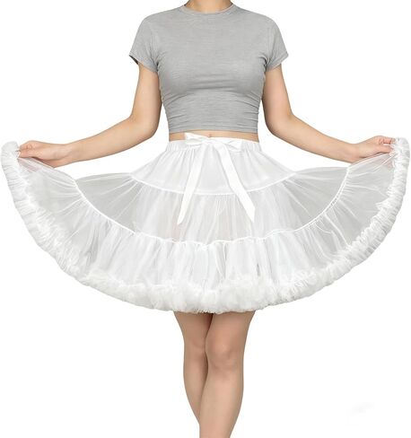 Women's Petticoat Skirt Tulle Adult Tutu Puffy Skirt Ballet Dance Short Petticoats Dress Party Costume Multi-Layer Underskirt in Saudi Arabia