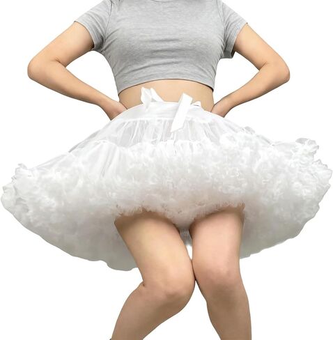 Women's Petticoat Skirt Tulle Adult Tutu Puffy Skirt Ballet Dance Short Petticoats Dress Party Costume Multi-Layer Underskirt in Saudi Arabia