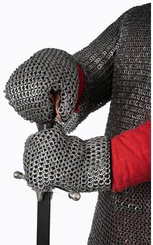 Medieval Armor Mitten Chain Mail Gloves 10 MM ID Flat Riveted with Washer in Kuwait