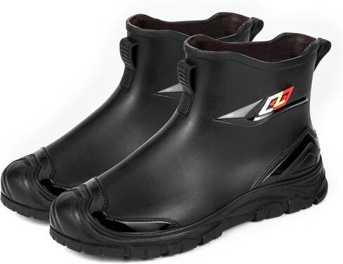 Waterproof Deck Boots for Men – Anti-Slip PVC Short Rain Boots with Cushioned EVA Insole – Durable Work Shoes for Fishing, Gardening, Boat, Farm Use in Saudi Arabia
