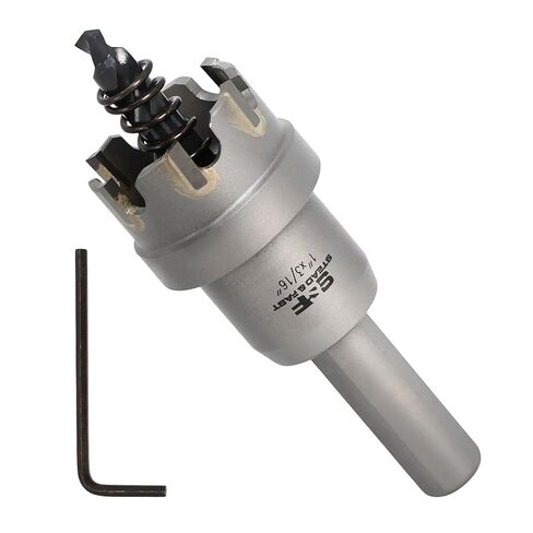 S&F STEAD & FAST قاطع ثقب كربيد 7/8، 1-1/8، 1-3/8"، قاطع ثقب مائل من الكربيد شديد التحمل للمحترفين، طقم منشار ثقب كربيد مع 3 لقم طيار إضافية in Saudi Arabia