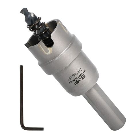 S&F STEAD & FAST قاطع ثقب كربيد 7/8، 1-1/8، 1-3/8"، قاطع ثقب مائل من الكربيد شديد التحمل للمحترفين، طقم منشار ثقب كربيد مع 3 لقم طيار إضافية in Saudi Arabia