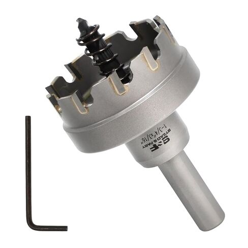S&F STEAD & FAST قاطع ثقب كربيد 7/8، 1-1/8، 1-3/8"، قاطع ثقب مائل من الكربيد شديد التحمل للمحترفين، طقم منشار ثقب كربيد مع 3 لقم طيار إضافية in Saudi Arabia