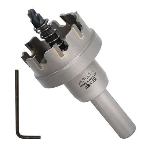 S&F STEAD & FAST قاطع ثقب كربيد 7/8، 1-1/8، 1-3/8"، قاطع ثقب مائل من الكربيد شديد التحمل للمحترفين، طقم منشار ثقب كربيد مع 3 لقم طيار إضافية in Saudi Arabia