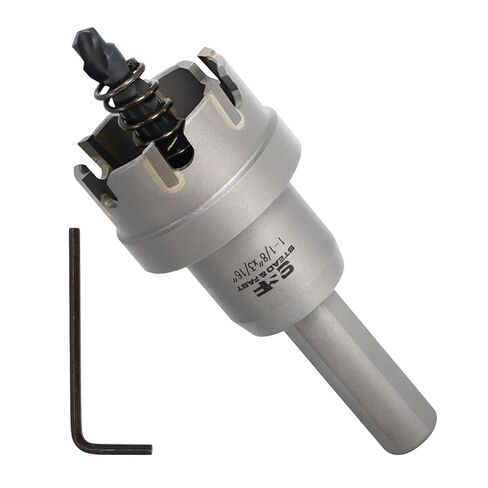 S&F STEAD & FAST قاطع ثقب كربيد 7/8، 1-1/8، 1-3/8"، قاطع ثقب مائل من الكربيد شديد التحمل للمحترفين، طقم منشار ثقب كربيد مع 3 لقم طيار إضافية in Saudi Arabia