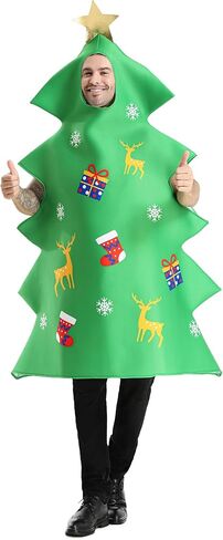 Seasons Adult Christmas Tree Costume, Funny Tree Cosplay Costume for Women and Men, One Size in Saudi Arabia