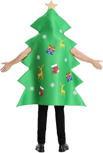 Seasons Adult Christmas Tree Costume, Funny Tree Cosplay Costume for Women and Men, One Size in Saudi Arabia