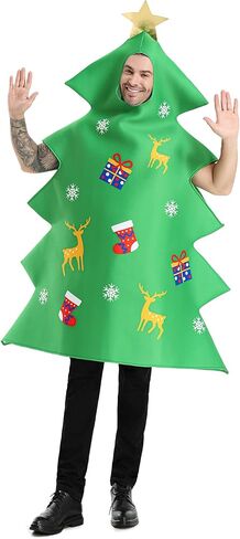 Seasons Adult Christmas Tree Costume, Funny Tree Cosplay Costume for Women and Men, One Size in Saudi Arabia