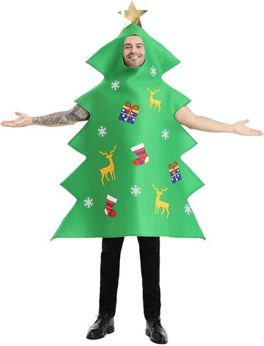 Seasons Adult Christmas Tree Costume, Funny Tree Cosplay Costume for Women and Men, One Size in Saudi Arabia