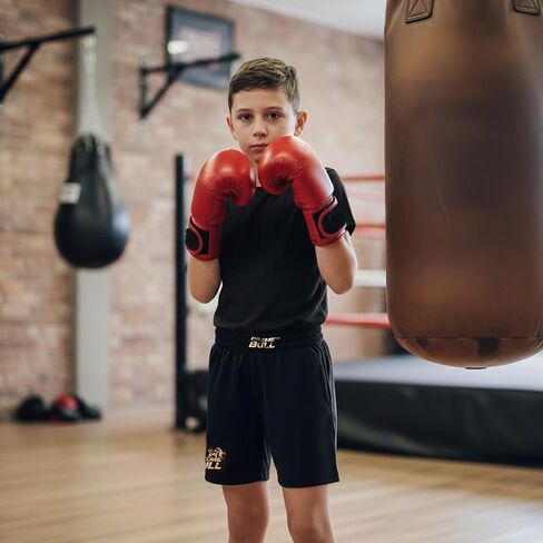 Kids MMA BJJ Grappling Shorts, Sports Shorts for Boys & Girls, Youth Jiu Jitsu Training Shorts Black in Saudi Arabia