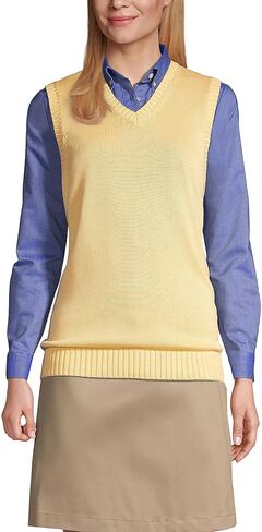 Lands' End School Uniform Women's Cotton Modal Sweater Vest in Saudi Arabia