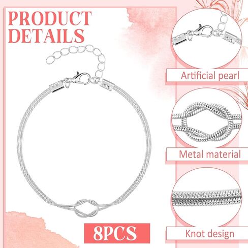 Tondiamo 6 Sets Friendship Bracelets for Women Love Knot Bracelet with Canvas Drawstring Bag Friendship Galentines Jewelry Gift for Best Friend Soul Sister Valentines Day Party Gift in Saudi Arabia