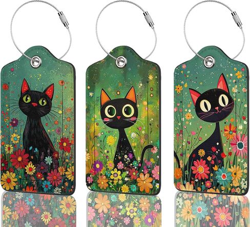 Western Bull Skull Luggage Tag, 3 Pack Luggage Tags for Suitcases, Cute Suitcase Tags Identifiers Bag Tags with Privacy Flap, Baggage Name Tag for Women Men Luggage Backpacks & Bags in Saudi Arabia