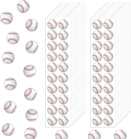 120 Pcs Baseball Stickers Vinyl, Baseball Helmet Stickers for Water Bottle Kids Girls Boys, Sports Ball Decals Waterproof for Baseball Sports Party Favor Supply Reward Pride Planner Calendar DIY Craft in Kuwait