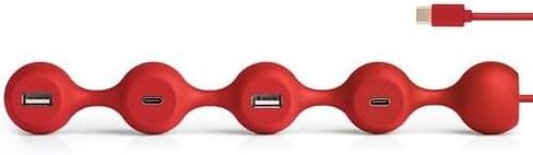 موزع USB LEXON Peas HUB-C مع منفذين USB-A ومنفذين USB-C، موسع USB متعدد المنافذ لأجهزة MacBook، Ultrabooks والأجهزة اللوحية، محول USB C إلى USB، يدعم الشحن ونقل البيانات - أخضر داكن in Saudi Arabia