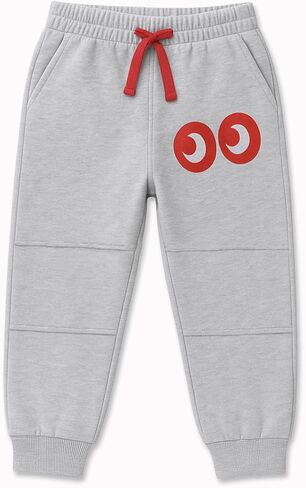 Kids Joggers w/Dual Padded Knees & Surprise Reveal - 100% GOTS Organic Cotton Toddler Pants for Boys & Girls in Saudi Arabia