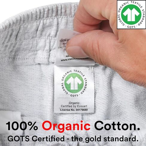 Kids Joggers w/Dual Padded Knees & Surprise Reveal - 100% GOTS Organic Cotton Toddler Pants for Boys & Girls in Saudi Arabia