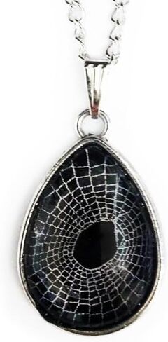 BicBugs Real Preserved Spider Web Necklace round oval rectangular teardrop (Teardrop) in Saudi Arabia