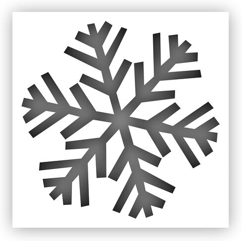 استنسل Snowflake #1 - اختر مقاسًا (18 بوصة × 18 بوصة) - بلاستيك قابل لإعادة الاستخدام مقطوع بالليزر in Saudi Arabia