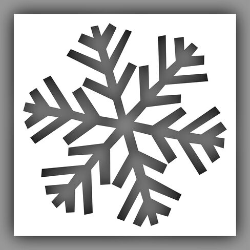 استنسل Snowflake #1 - اختر مقاسًا (18 بوصة × 18 بوصة) - بلاستيك قابل لإعادة الاستخدام مقطوع بالليزر in Saudi Arabia