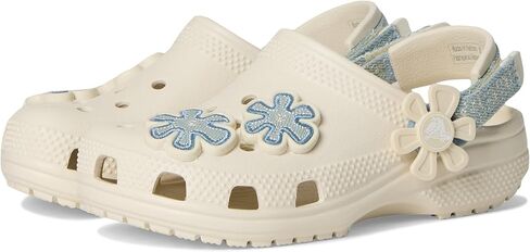 Crocs Kids' Classic Denim Floral Backstrap Clogs in Saudi Arabia