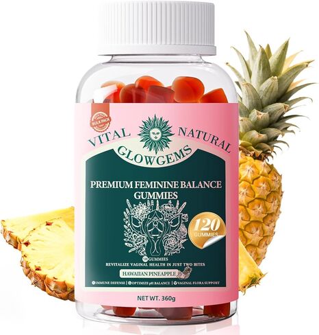 Premium Feminine Balance Gummies for Women - pH Balance & Wellness Support with Hawaiian Pineapple, Vegan Gluten-Free Supplement Vaginal Probiotic 90 Count in Saudi Arabia