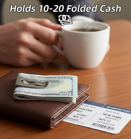 2PCS Stainless Steel Money Clips, Money Clips for Men, Pocket Wallet Clip for Credit Card Storage in Saudi Arabia