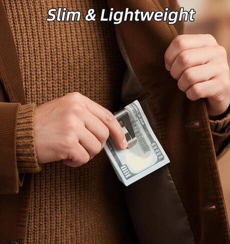 2PCS Stainless Steel Money Clips, Money Clips for Men, Pocket Wallet Clip for Credit Card Storage in Saudi Arabia