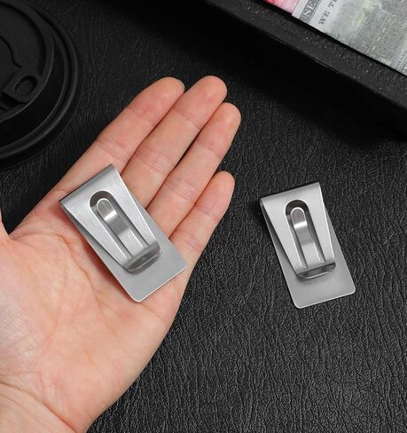2PCS Stainless Steel Money Clips, Money Clips for Men, Pocket Wallet Clip for Credit Card Storage in Saudi Arabia
