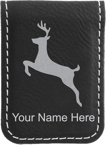 LaserGram Slim Magnetic Money Clip, Deer, Personalized Engraving Included (Rustic) in Saudi Arabia